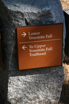 Yosemite Falls Trail signs