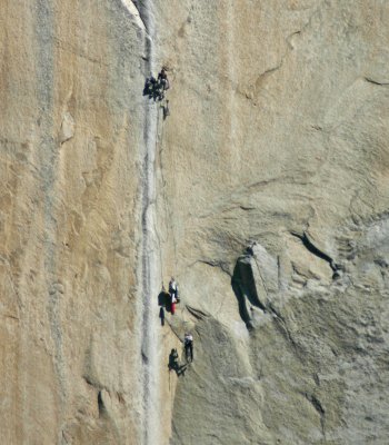 Rock climbers on El Capitan