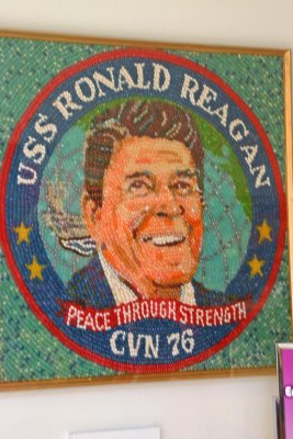 Reagan portrait in jelly beans