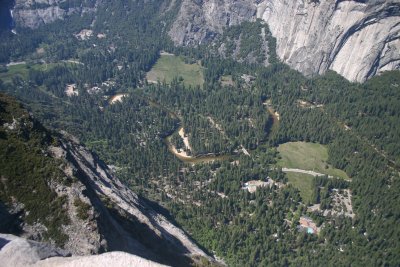 The Yosemite Valley floor as seen from Glacier Point