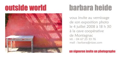 invitation Barbara Heide vernissages les 4 et 10 juillet