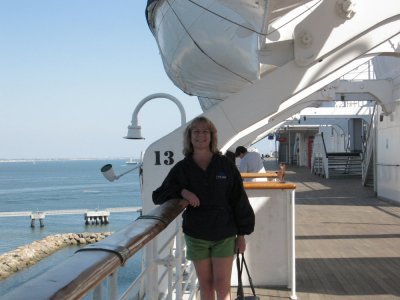 Cheryl on the Queen Mary