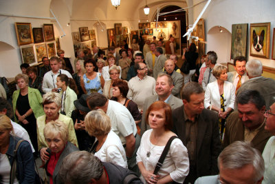 Visitors on opening of exhibition