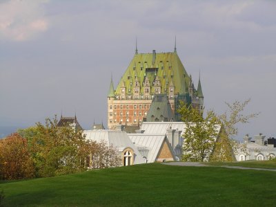 chateau frontenac from above