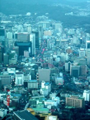 Seoul view of Namsan Tower