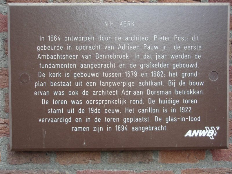 Bennebroek, PKN kerk info, 2008.jpg