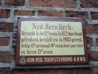 Twello, NH kerk bord, 2008