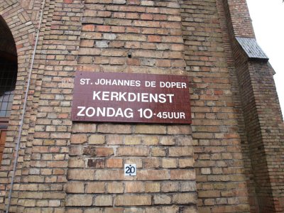 Sluis, RK Johannes de Doperkerk bord, 2008