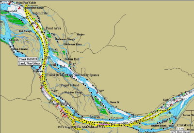 Route from Westport, OR, upriver several miles, and then looping down alongside Puget Island to Skamokawa and back. 32 nm