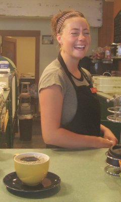 Westward leg next morning led to breakfast and java, courtesy of Coffee Girl Emily on Pier 39. Good espresso and treats.