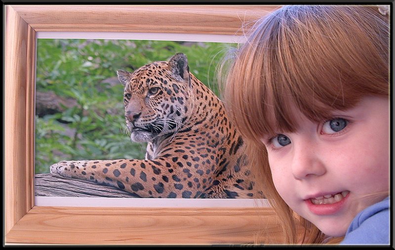 Heather with daddie's Leopard photo
