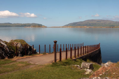 Craignish Pier with Corryvreckan in the distance