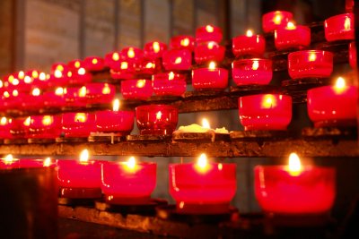 Candles in cathedral