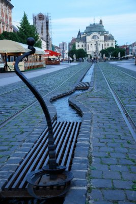 Kosice Hlavna Ulica at dusk