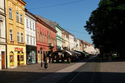 Kosice colourful houses on Hlavna Ulica
