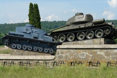 Monument to Soviet tanks