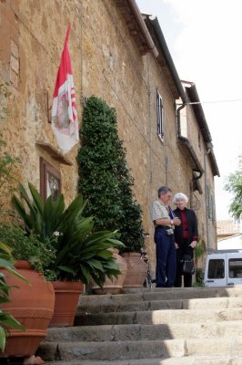 Pienza - Street w/ Mom & Dad