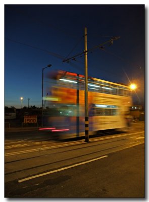 tramway and a double-decker tram...