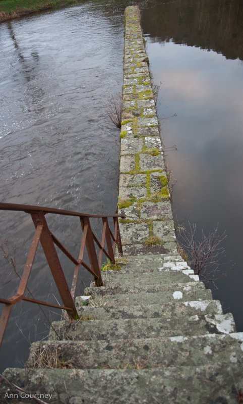 Between the canal and the weir