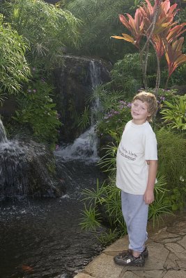 William by one of the waterfalls