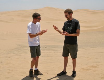 Chris and Tom counting billions and billions of sand grains. Imperial Valley Sand Dunes