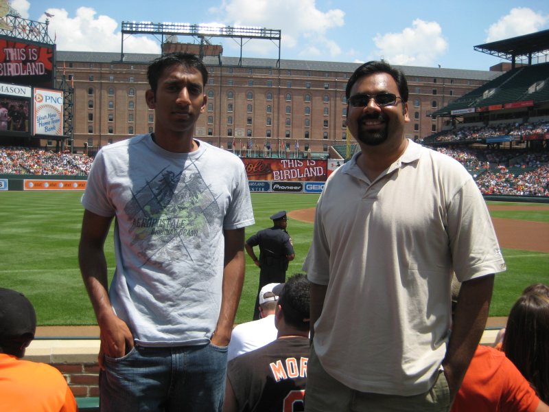 Lee and I at a Baltimore Orioles game