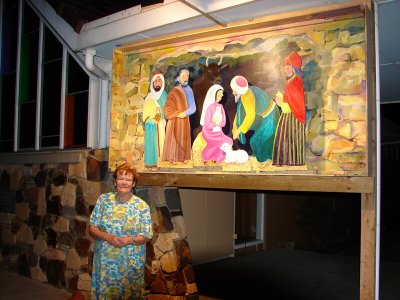 Mum and her Mural for the Uniting Church 28/04/2005