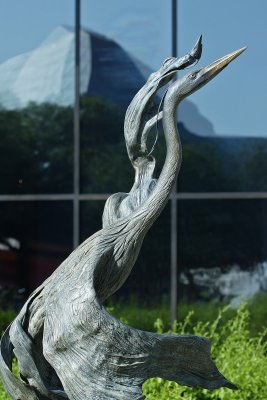 Heron statue