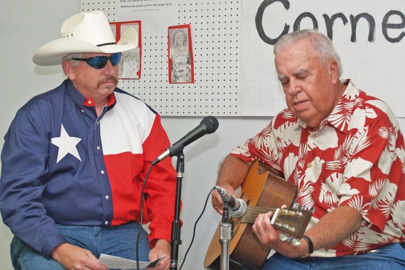 Mike & Bobby, singing and pickin