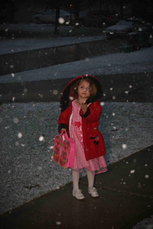 Addie and Easter snowflakes