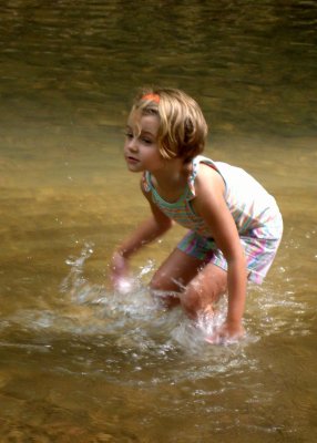 Addie up a creek