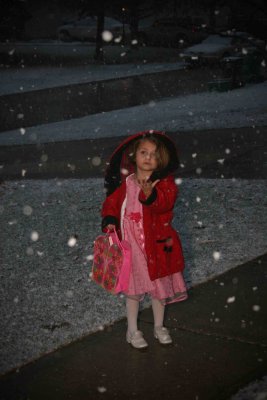 Addie and Easter snowflakes