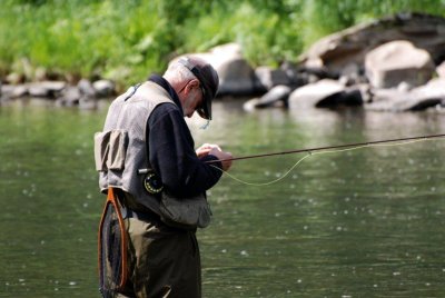 Fly fishing - tying the lure...