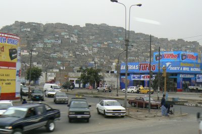 Cerro San Cristobal, en las afueras de Lima