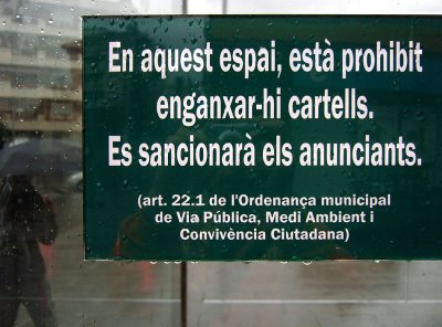 cartel prohibiendo cartel