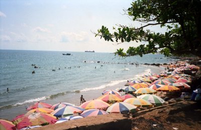 Crowded beach in Vung Tau