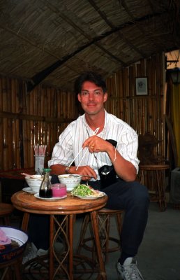 Dave eating lunch in Dalat