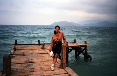 Dao posing on a dock in Na Trang
