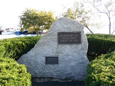 Memorial to those lost at sea Plymouth Rock