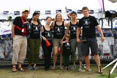 the gang with shirts sheila had made