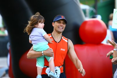 at the finish