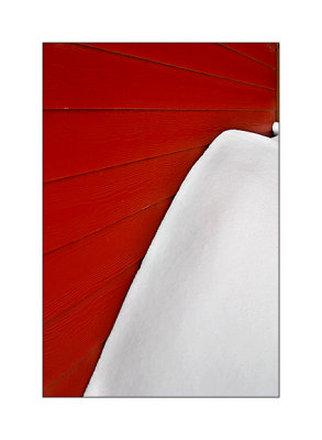 Snow Abstracts. Red Wave