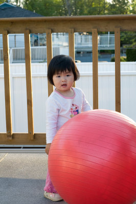 In Porch with Red Ball