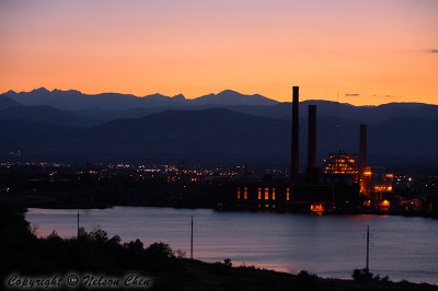 Sunset at Valmont Reservoir
