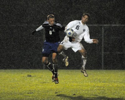 Soccer in the rain