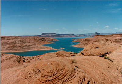Gunsight Butte in Padre Bay, seen from Labyrinth Canyon