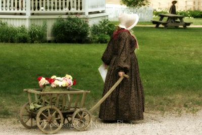 Woman with cart