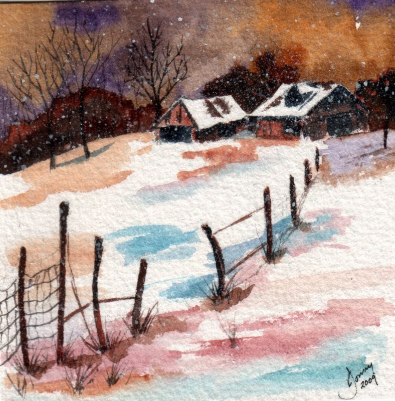 Winter Landscape, 4 x 4   11-09