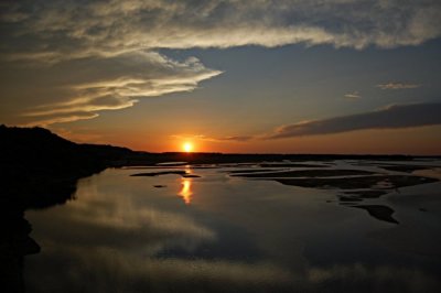 Sunset on Missouri River near Vermillion, SD July 15, 2008