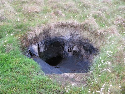 Dry bog hole